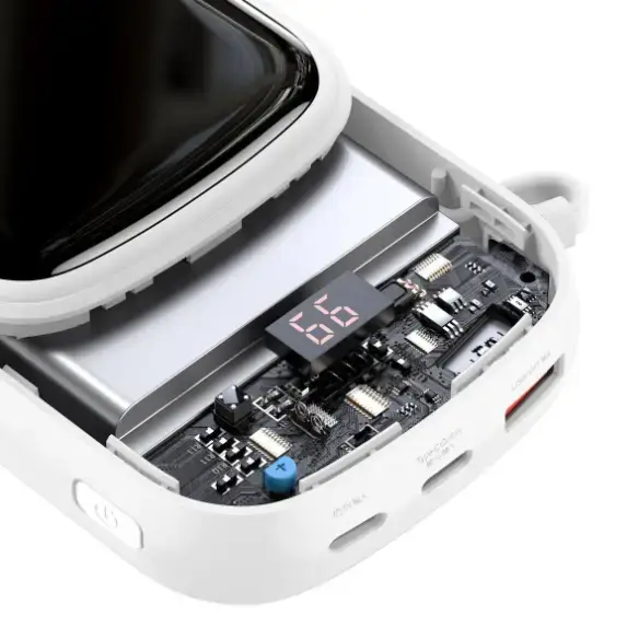 Зовнішній акумулятор (павербанк) Baseus Qpow Digital Display Quick Charging Power Bank 20W 20000mAh White (PPQD-H02)