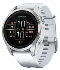 Смарт-часы Garmin Epix Pro Gen 2 42mm Silver w. Whitestone Band (010-02802-00/01)