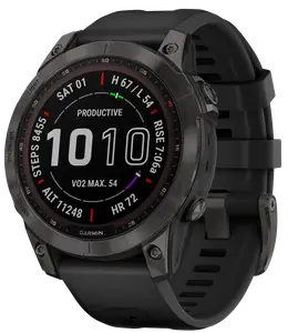 Смарт-годинник Garmin Fenix 7 Sapphire Solar Carbon Gray DLC Titanium with Black Band (010-02540-20/21) Смарт-годинник Garmin Fenix 7 Sapphire Solar Carbon Gray DLC Titanium with Black Band (010-02540-20/21)