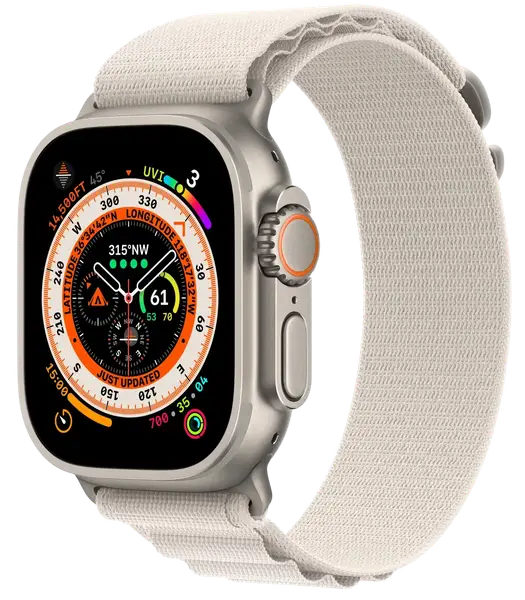 Смарт-годинник Apple Watch Ultra Titanium/Starlight Alpine Loop L LTE (MQFT3)