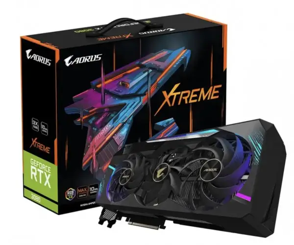 Відеокарта GIGABYTE AORUS GeForce RTX 3080 XTREME 10G rev. 2.0 (GV-N3080AORUS X-10GD rev. 2.0)