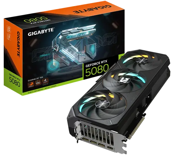 Відеокарта Gigabyte GeForce RTX 5080 Gaming OC 16GB GDDR7 DLSS4 (GV-N5080GAMING OC-16GD)