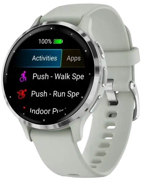 Смарт-годинник Garmin Venu 3S Silver S. Steel Bezel w. Sage Gray Case and S. Band (010-02785-01)