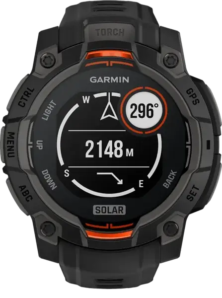 Смарт-годинник Garmin Instinct 3 45mm Solar Black with Black Band (010-02934-00)