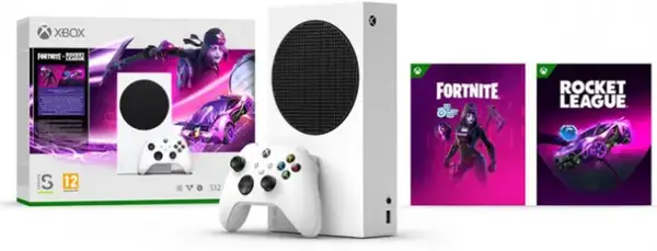Стаціонарна ігрова приставка Microsoft Xbox Series S 512GB + Fortnite + Rocket League Bundle (RRS-00034)