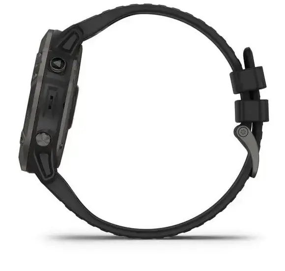 Смарт-годинник Garmin Fenix 6X Pro Solar Titanium Carbon Grey DLC with Black Band (010-02157-21)