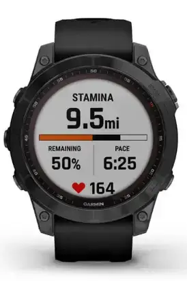Смарт-годинник Garmin Fenix 7 Sapphire Solar Black DLC Titanium with Black Band (010-02540-34/35)