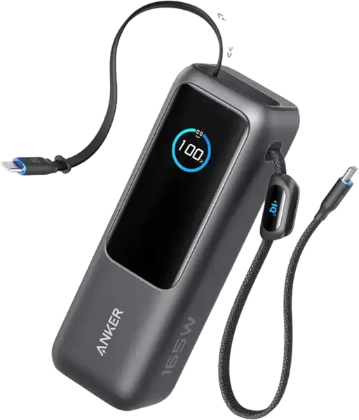 Зарядний пристрій (PowerBank) Anker Power Bank 25000mAh 165W USB-C Retractable Cable (A1695H11)