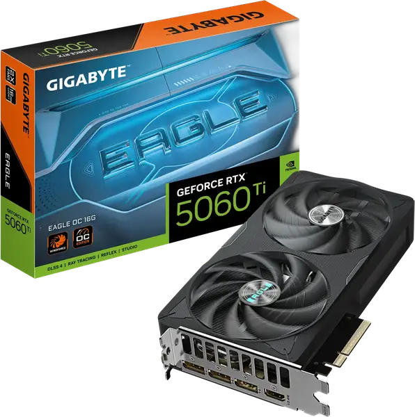Відеокарта Gigabyte GeForce RTX 5060 Ti Eagle OC 16GB GDDR7 DLSS4 (GV-N506TEAGLE OC-16GD)