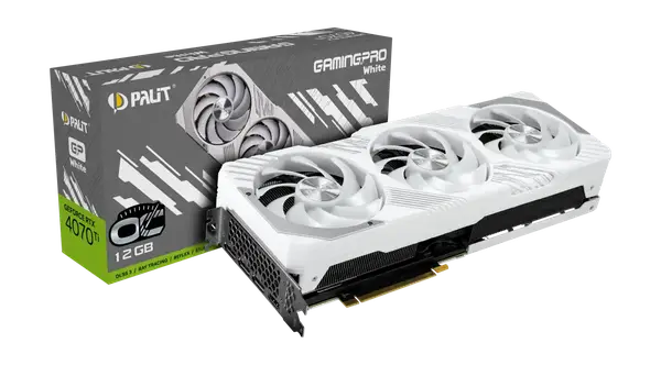 Відеокарта Palit GeForce RTX 4070 Ti GamingPro White OC (NED407TV19K9-1043W)