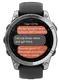 Спортивний годинник Garmin Fenix E 47mm AMOLED Stainless Steel with Black Silicone Band (010-03025-02/00)