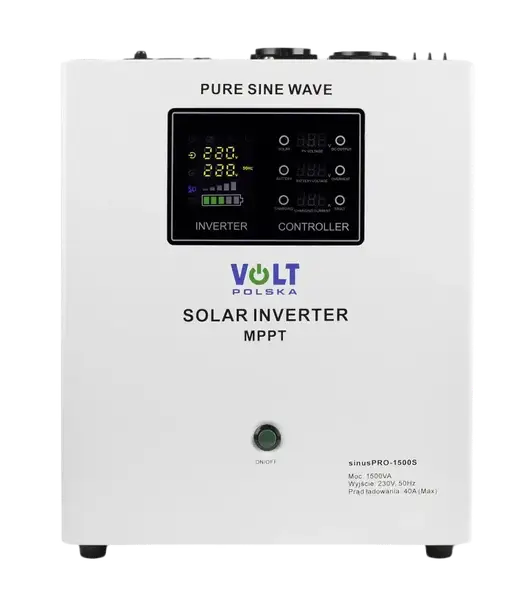 Сонячний інвертор VOLT SINUS PRO 1500 S 12/230V (1050/1500W) + 40A (3SPS150012)