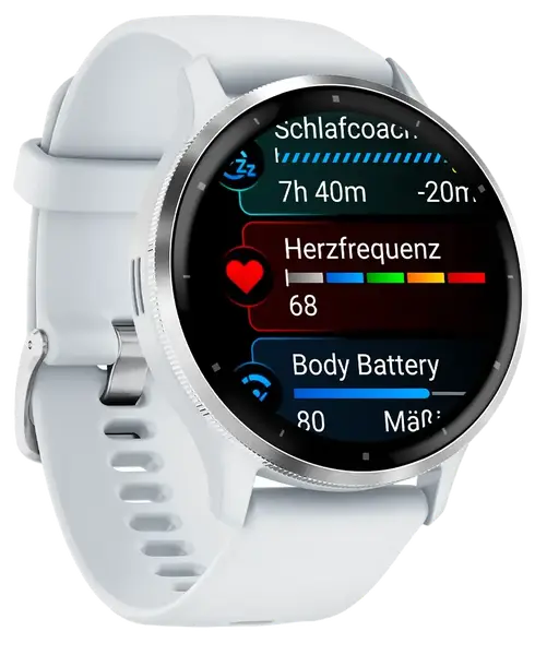 Смарт-часы Garmin Venu 3 Slate S. Steel Bezel w. White Case and S. Band (010-02784-00)