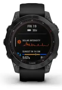 Смарт-годинник Garmin Fenix 7 Sapphire Solar Black DLC Titanium with Black Band (010-02540-34/35)