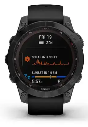 Смарт-годинник Garmin Fenix 7 Sapphire Solar Black DLC Titanium with Black Band (010-02540-34/35)