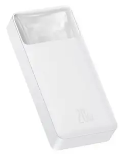 Зовнішній аккумулятор (Power Bank) Baseus PowerBank Bipow Digital Display 20000mAh 20W White (PPDML-M02) Зовнішній аккумулятор (Power Bank) Baseus PowerBank Bipow Digital Display 20000mAh 20W White (PPDML-M02)