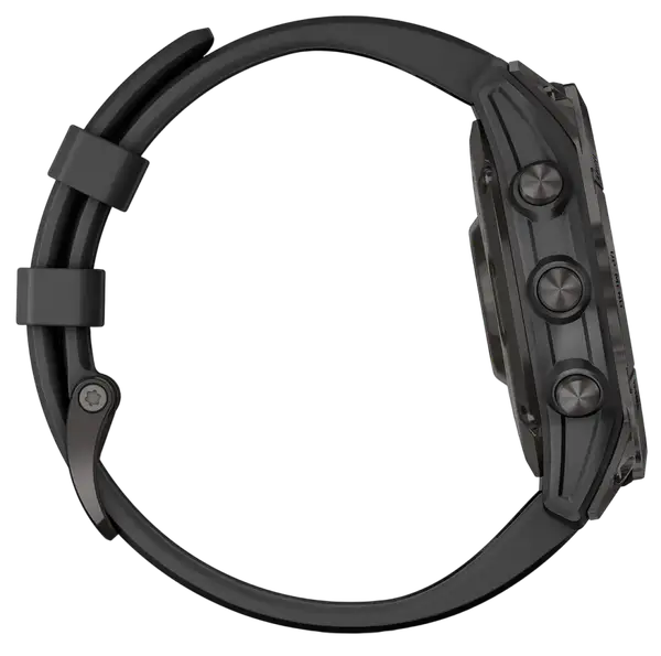 Смарт-годинник Garmin Fenix 7 Sapphire Solar Carbon Gray DLC Titanium with Black Band (010-02540-20/21)