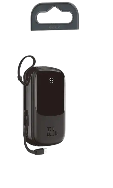 Зовнішній акумулятор (Power Bank) Baseus Power Bank 20000mAh з USB-C Cable Q Pow Display 22.5W Black (PPQD-I01)