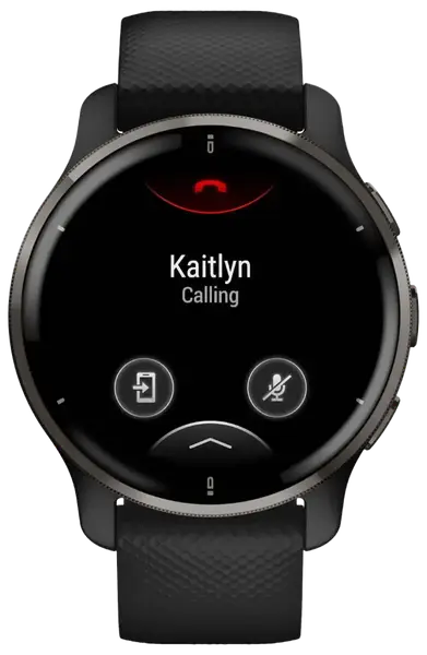 Смарт-часы Garmin Venu 2 Plus Slate Stainless Steel Bezel with Black Case and Silicone Band (010-02496-11)