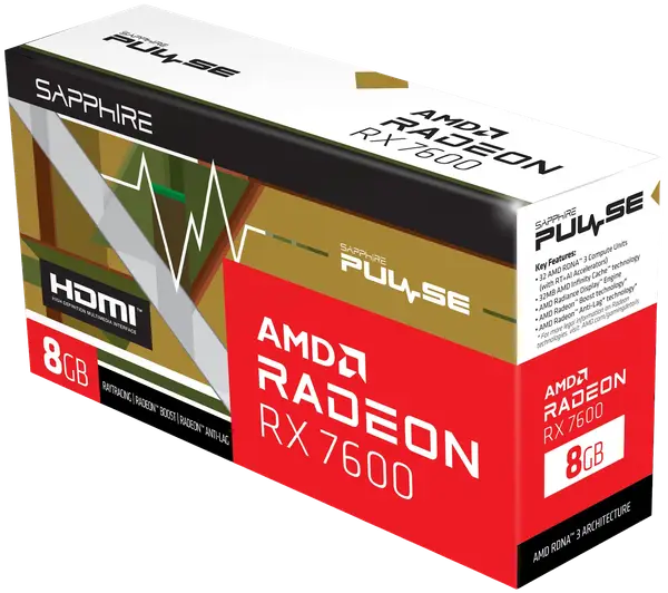 Відеокарта Sapphire Radeon RX 7600 8 GB PULSE (11324-01)