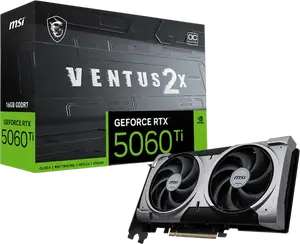 Відеокарта MSI GeForce RTX 5060 Ti 16G Ventus 2X OC Plus