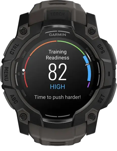 Смарт-годинник Garmin Instinct 3 50mm AMOLED Black with Charcoal Band (010-03020-00)