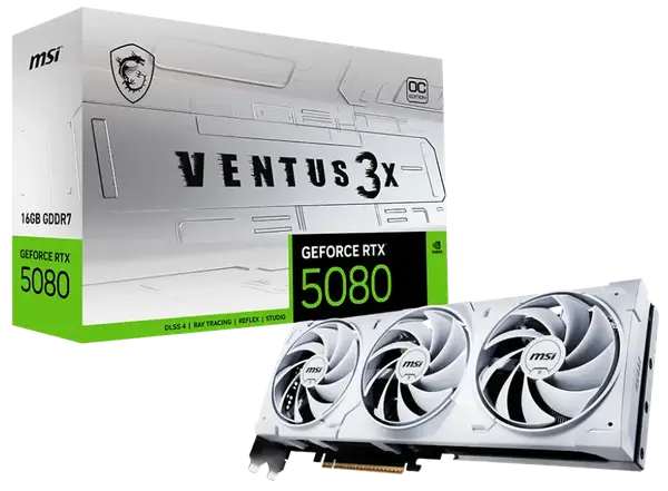 Відеокарта MSI GeForce RTX 5080 Ventus 3X OC White 16G