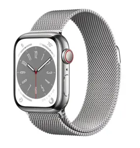 Смарт-годинник Apple Watch 8 41/Silver Steel/Silver Milanese Loop LTE (MNJ83)