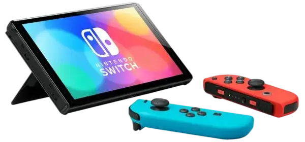 Портативна ігрова приставка Nintendo Switch OLED with Neon Blue and Neon Red Joy-Con