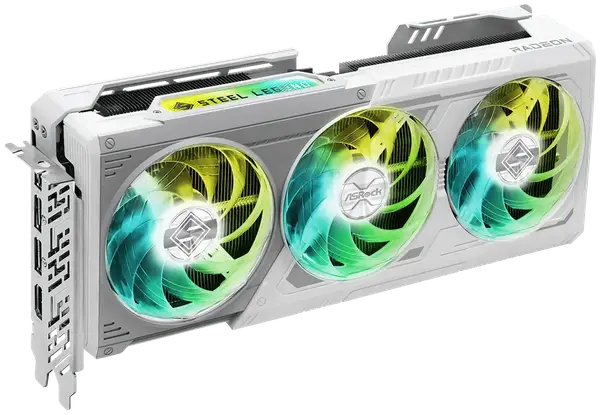 Відеокарта ASRock Radeon RX 9070 XT Steel Legend 16GB GDDR6 (RX9070XT SL 16G)