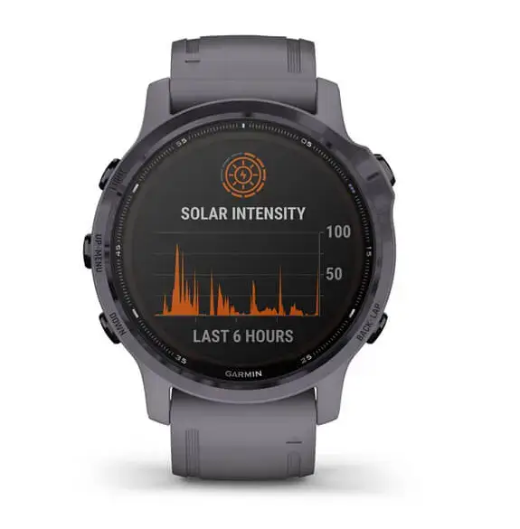 Смарт-годинник Garmin Fenix 6S Pro Solar Edition Amethyst Steel with Shale Gray Band (010-02409-15)