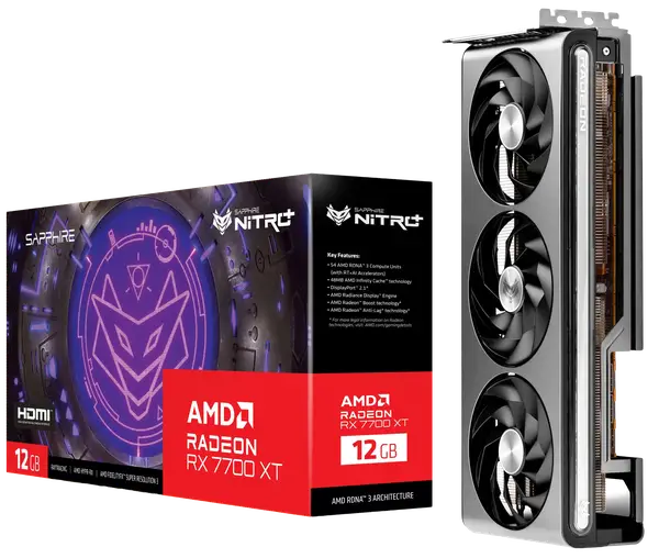 Відеокарта Sapphire Radeon RX 7700 XT NITRO+ Gaming OC 12GB GDDR6 (11335-02-20G)