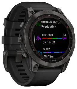 Смарт-годинник Garmin Fenix 7 Sapphire Solar Carbon Gray DLC Titanium with Black Band (010-02540-20/21) Смарт-годинник Garmin Fenix 7 Sapphire Solar Carbon Gray DLC Titanium with Black Band (010-02540-20/21)