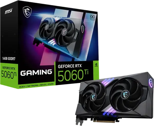 Відеокарта MSI GeForce RTX 5060 Ti Gaming OC 16GB GDDR7 DLSS4 (5060 Ti 16G GAMING OC)