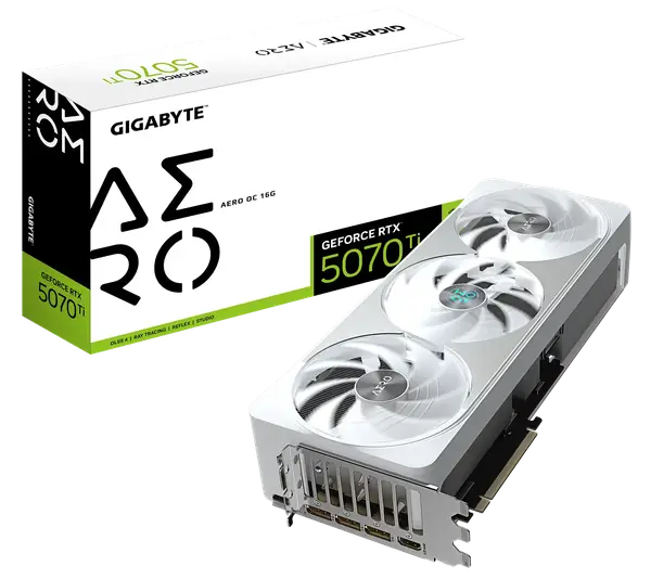 Відеокарта Gigabyte GeForce RTX 5070 Ti Aero OC 16GB GDDR7 DLSS4 (GV-N507TAERO OC-16GD)