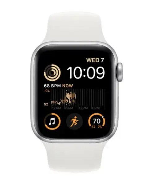 Смарт-годинник Apple Watch SE 2 44/Silver Aluminum/White Sport LTE (MNQ23)