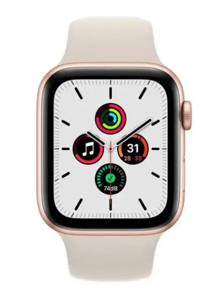 Смарт-годинник Apple Watch SE GPS 44mm Gold Aluminum Case w. Starlight Sport Band (MKQ53)