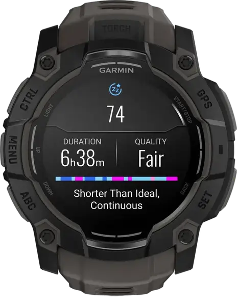 Смарт-годинник Garmin Instinct 3 50mm AMOLED Black with Charcoal Band (010-03020-00)