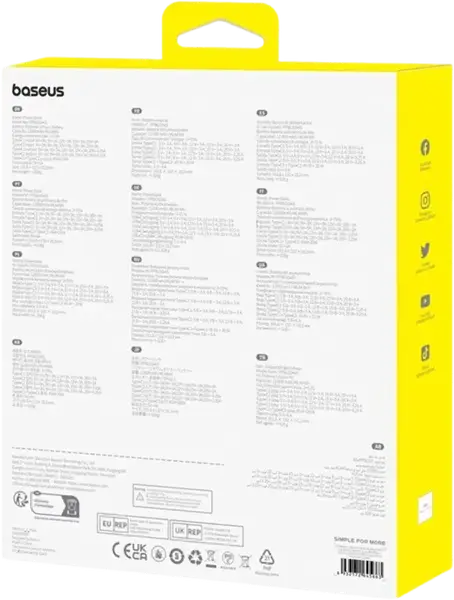 Зовнішній акумулятор (павербанк) Baseus Blade2 65W 12000mAh Blue P10063801323-00