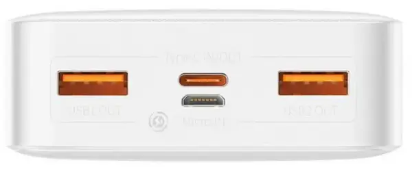 Зовнішній аккумулятор (Power Bank) Baseus PowerBank Bipow Digital Display 20000mAh 20W White (PPDML-M02)