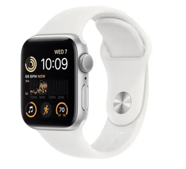 Смарт-годинник Apple Watch SE 2 44/Silver Aluminum/White Sport LTE (MNQ23)