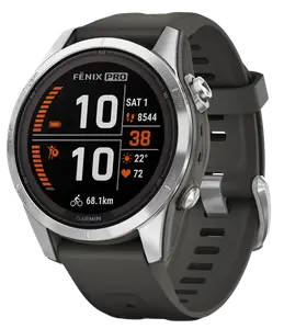 Смарт-часы Garmin Fenix 7S Pro Solar Silver w. Graphite Band (010-02776-00/01)