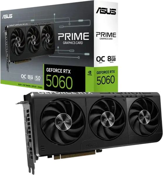 Відеокарта ASUS GeForce RTX 5060 Prime OC 8GB GDDR7 DLSS4 (PRIME-RTX5060-O8G)