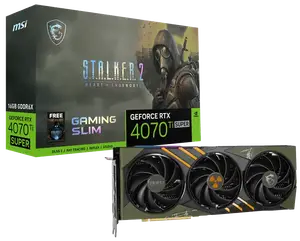 Відеокарта MSI RTX 4070 Ti SUPER 16G GAMING SLIM STALKER 16GB GDDR6X Відеокарта MSI RTX 4070 Ti SUPER 16G GAMING SLIM STALKER 16GB GDDR6X