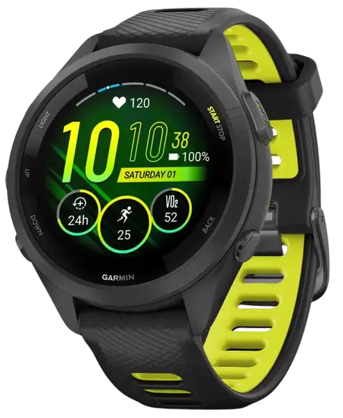 Смарт-часы Garmin Forerunner 265S Black Bezel and Case w. Black/Amp Yellow S. Band (010-02810-03/13/53)
