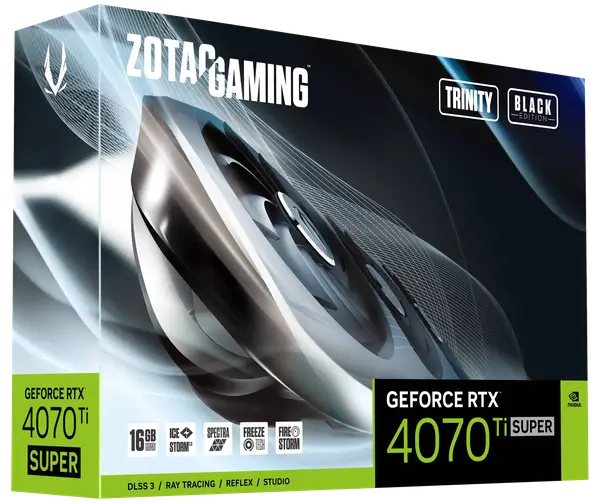 Відеокарта Zotac GeForce RTX 4070 Ti SUPER Trinity Black Edition 16GB GDDR6X (ZT-D40730D-10P)
