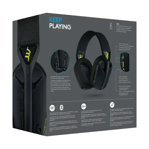 Logitech G435 LIGHTSPEED Black (981-001050)