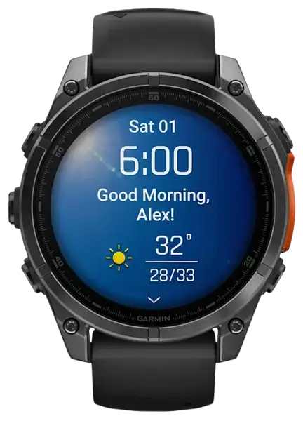 Спортивные часы Garmin Fenix 8 47mm AMOLED Slate Gray with Black Silicone Band (010-02904-00)