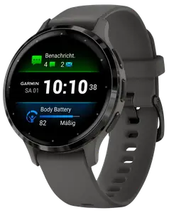 Смарт-часы Garmin Venu 3S Slate S. Steel Bezel w. Pebble Gray Case and S. Band (010-02785-00)