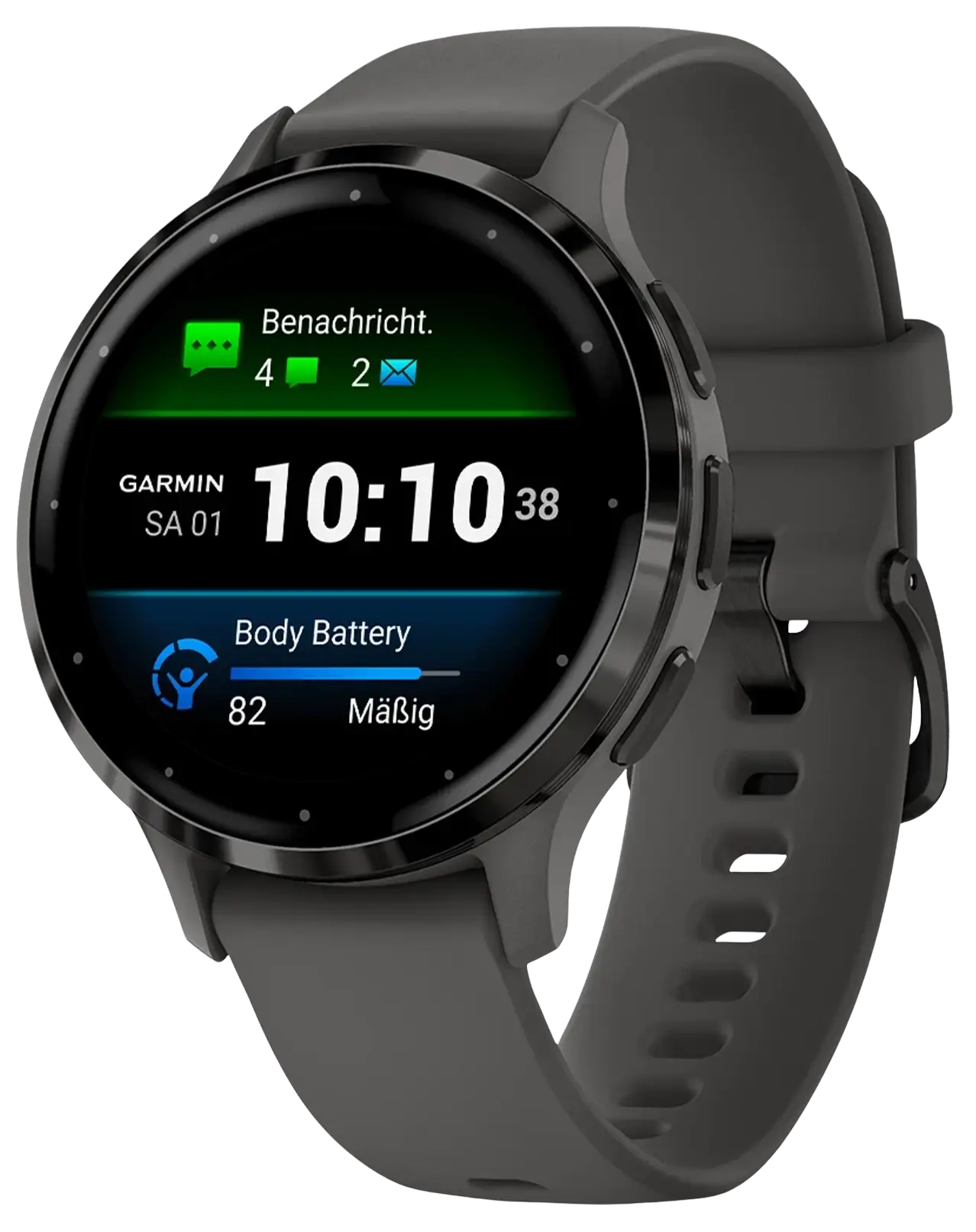 Garmin Venu 3S Slate S. Steel Bezel w. Pebble Gray Case and S. Band 010 02785 00 GameZone